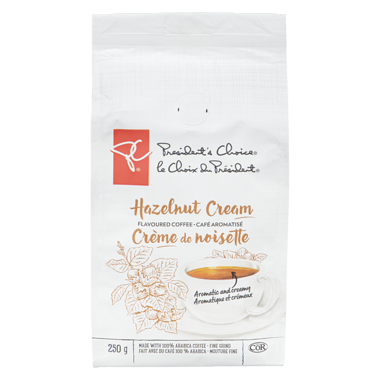 President's Choice Flavoured Ground Coffee - Hazelnut Cream 250g/8.8oz.(Imported from Canada)