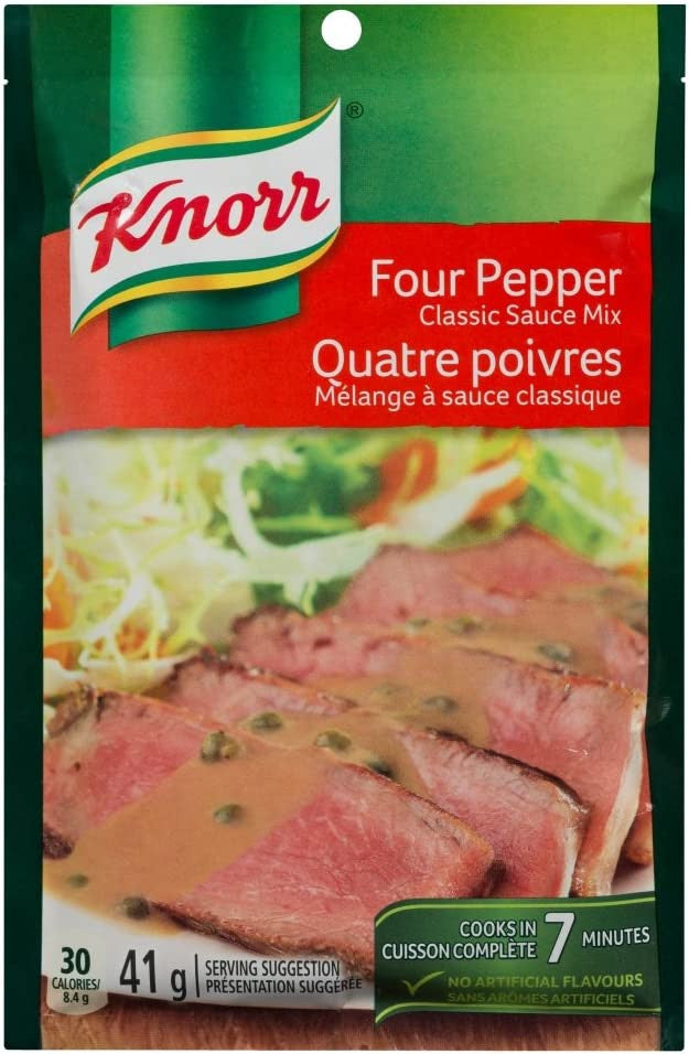 Knorr Four Pepper Classic Sauce Mix, 41g/1.4 oz., (3pk) {Imported from Canada}