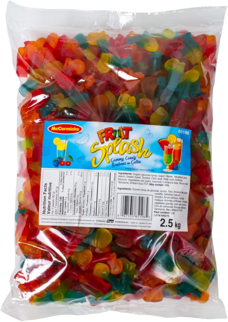 McCormicks Fruit Splash Gummy Candy 2.5 kg/5.5 lb
