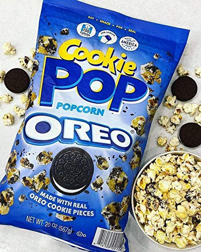 Cookie Pop Popcorn, made with real Oreo Cookie Pieces, 149g/5.3 oz, 12pk, {Imported from Canada}