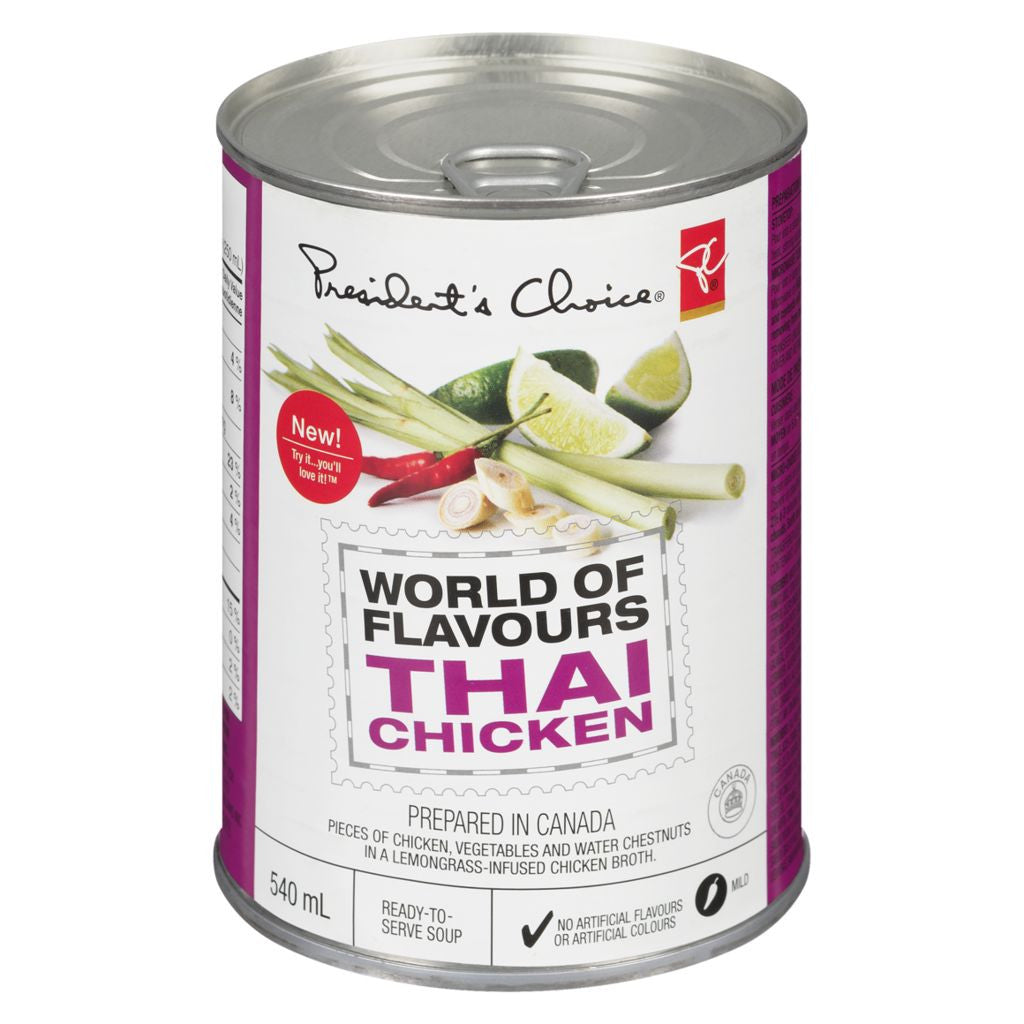 PC World of Flavours Thai Chicken Soup 540ml/18.3 oz. {Imported from Canada}