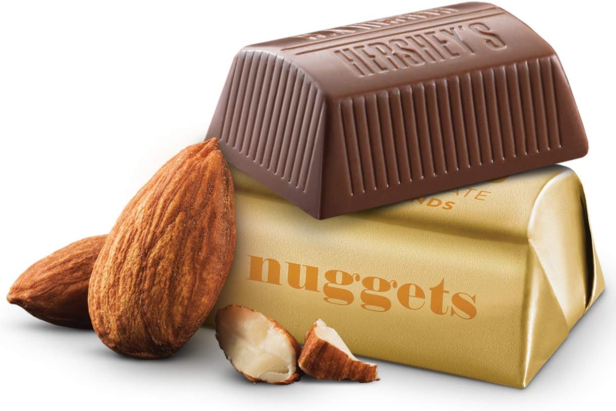 Hershey's Nuggets Almonds Collection, Milk Chocolate with Almonds, 630g/22 oz