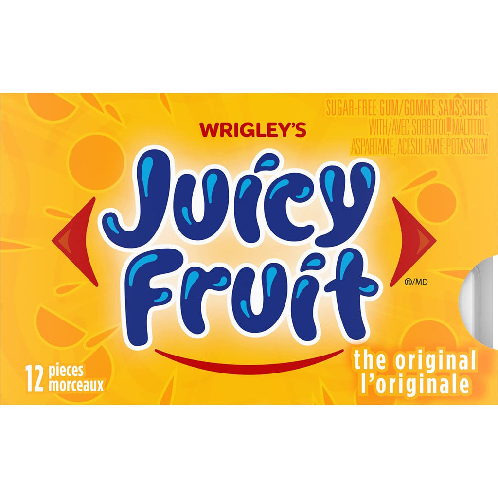 Juicy Fruit Sugar-Free Gum, The Original, 12 Count {Imported from Canada}