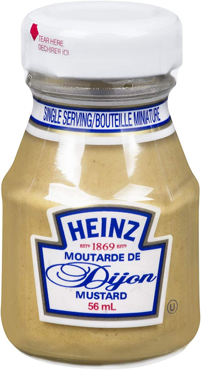 Heinz Dijon Mustard, 56ml/1.9 fl. oz., Single Serve Bottles, 60 Count, {Imported from Canada}