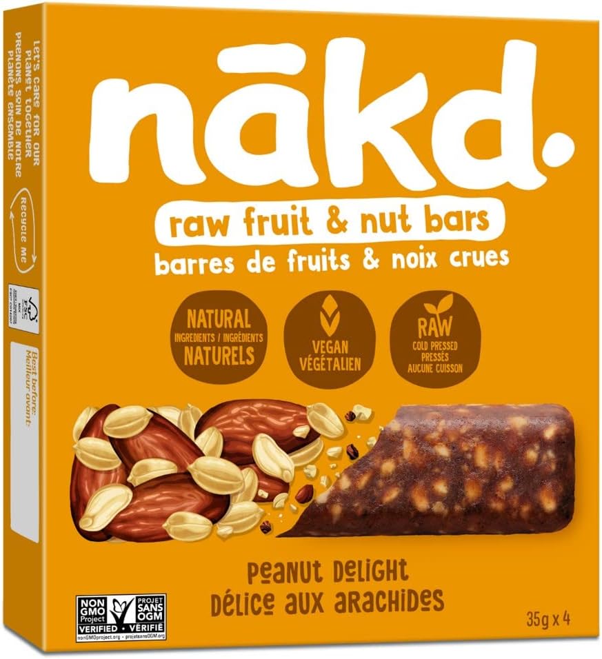 Nakd. Peanut Delight Bars front of box