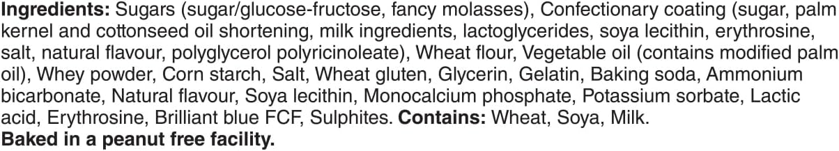 List of ingredients for Wagon Wheels Barbie Pink Chocolate Covered Marshmallow Cookies - 9ct, 315g/11.1 oz on a white background.