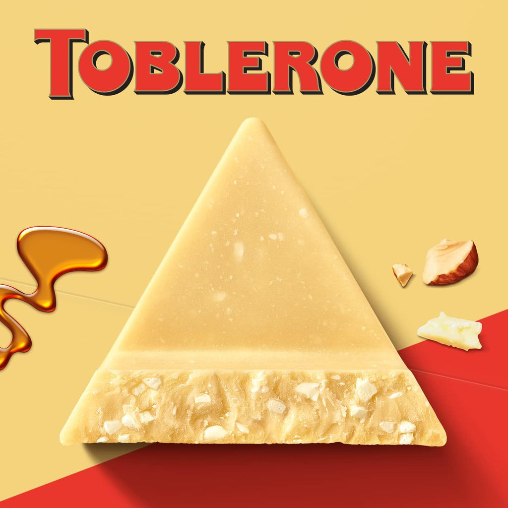 Toblerone Swiss White Chocolate With Honey & Almond Nougat, 360g/12.6 oz. Bar {Imported from Canada}