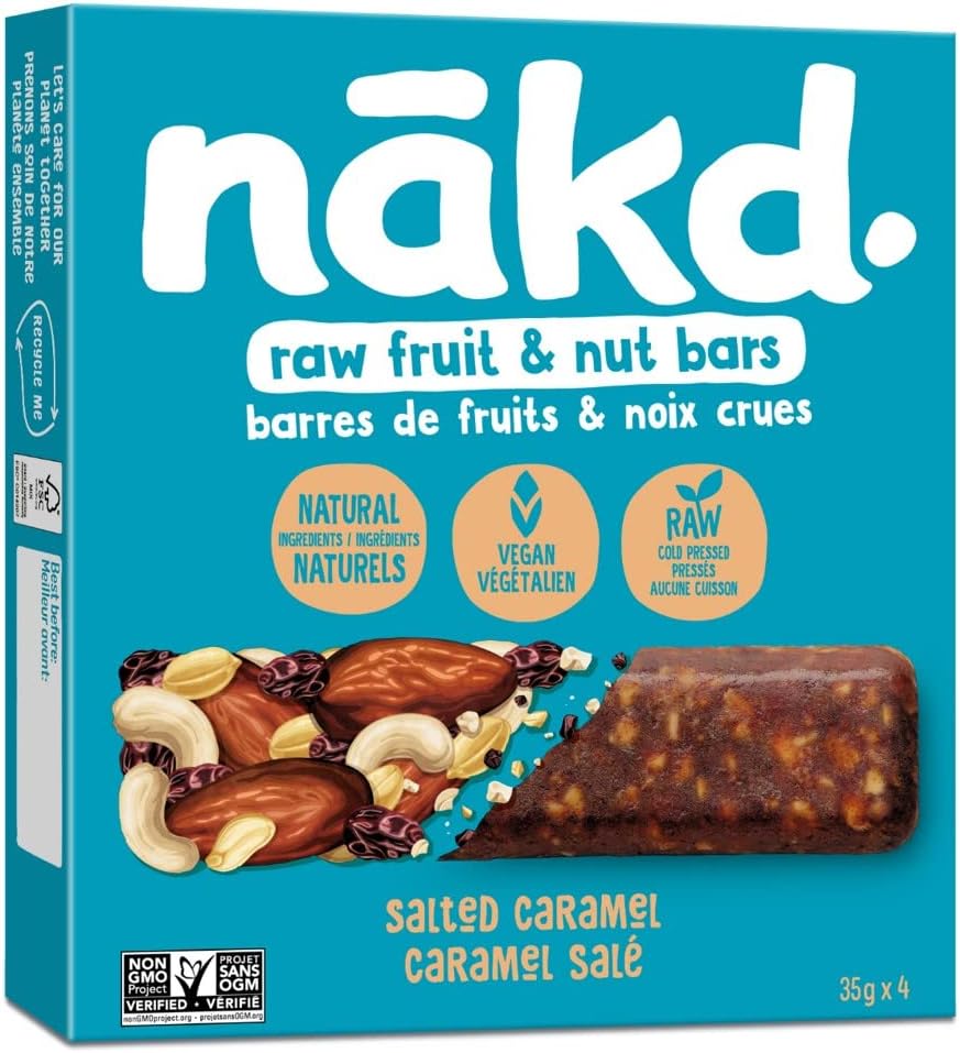 Nakd. Salted Caramel Bars front of box