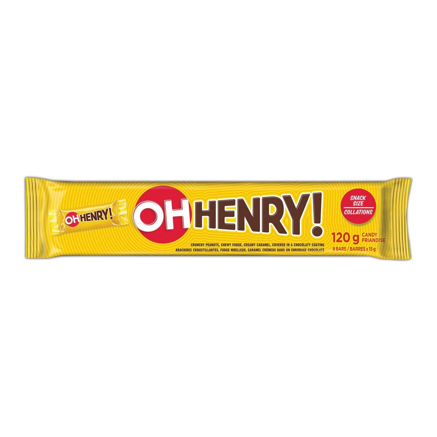 Oh Henry! Snack Size Chocolate Bars - 8 x 15g (120g/4.2 oz.)