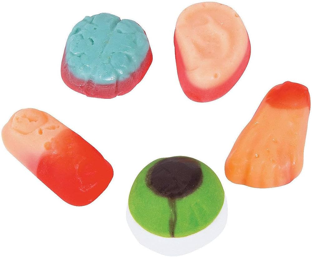 Gummy Body Parts Halloween Candy, 55ct, 412g/14 oz., Bag {Imported from Canada}