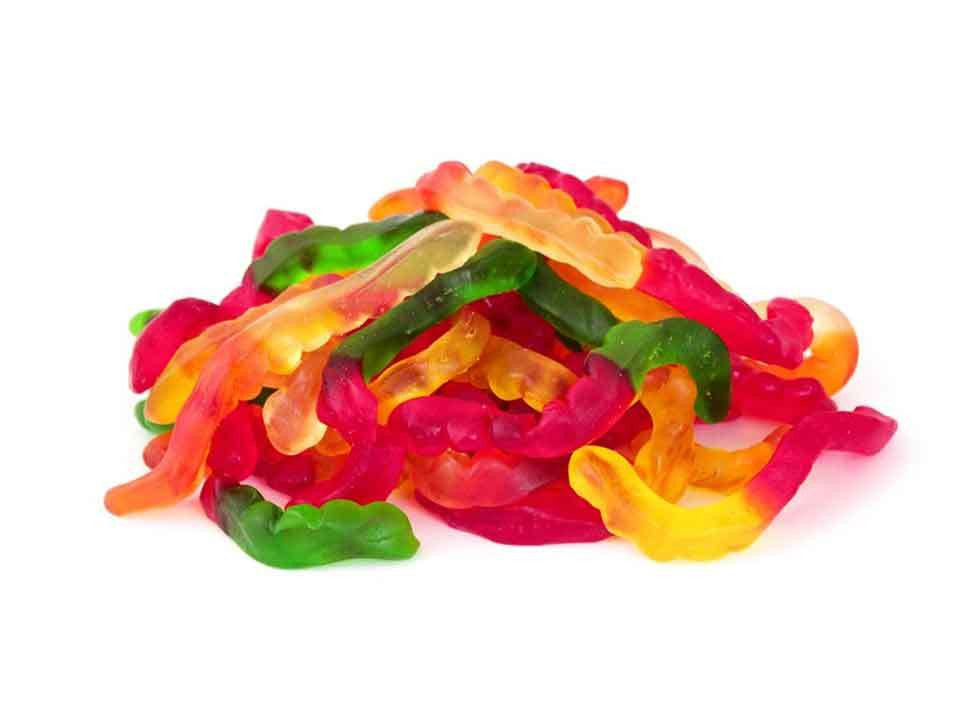 Gummy Zone Wacky Worms, 1kg/2.2lbs, Candy, (Imported from Canada)