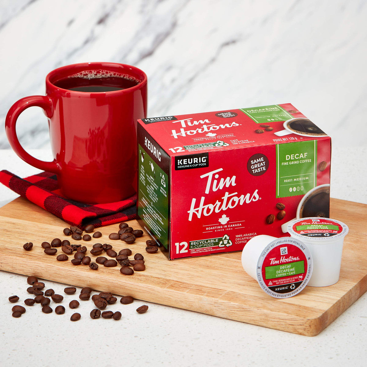  Tim Hortons Decaf, Medium Roast Coffee, Single-Serve K