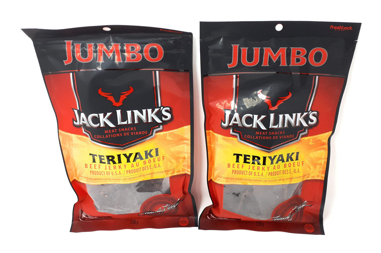 Jack Links Beef Jerky 2 Pack, Teriyaki Flavor (230g/8.1 oz. Each) {Imported from Canada}