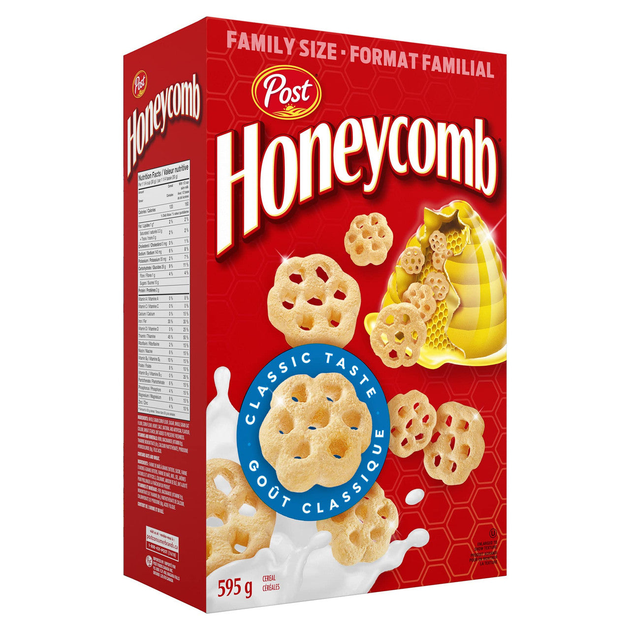 Post Honeycomb Cereal Family Size, 595g/21 oz., Box {Imported from Canada}