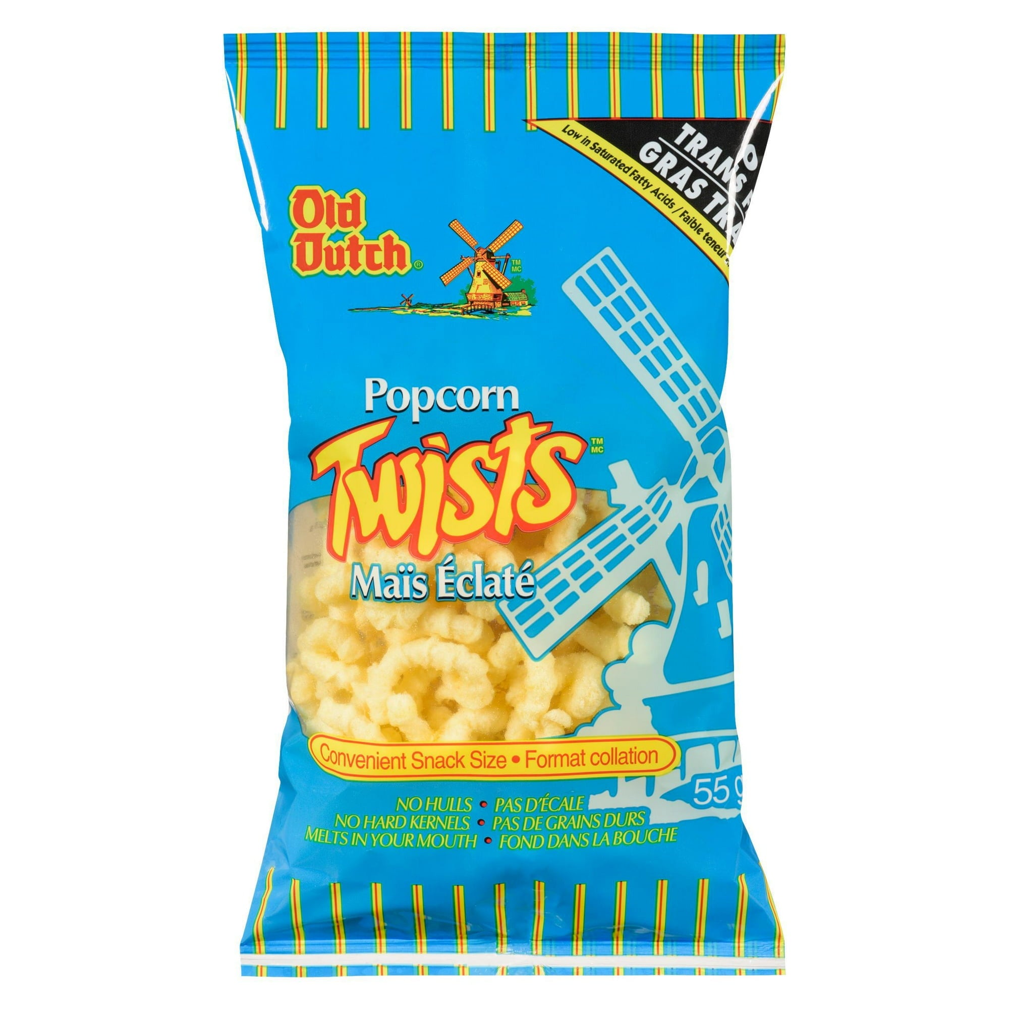 Old Dutch Popcorn Twists 55g convenient snack size