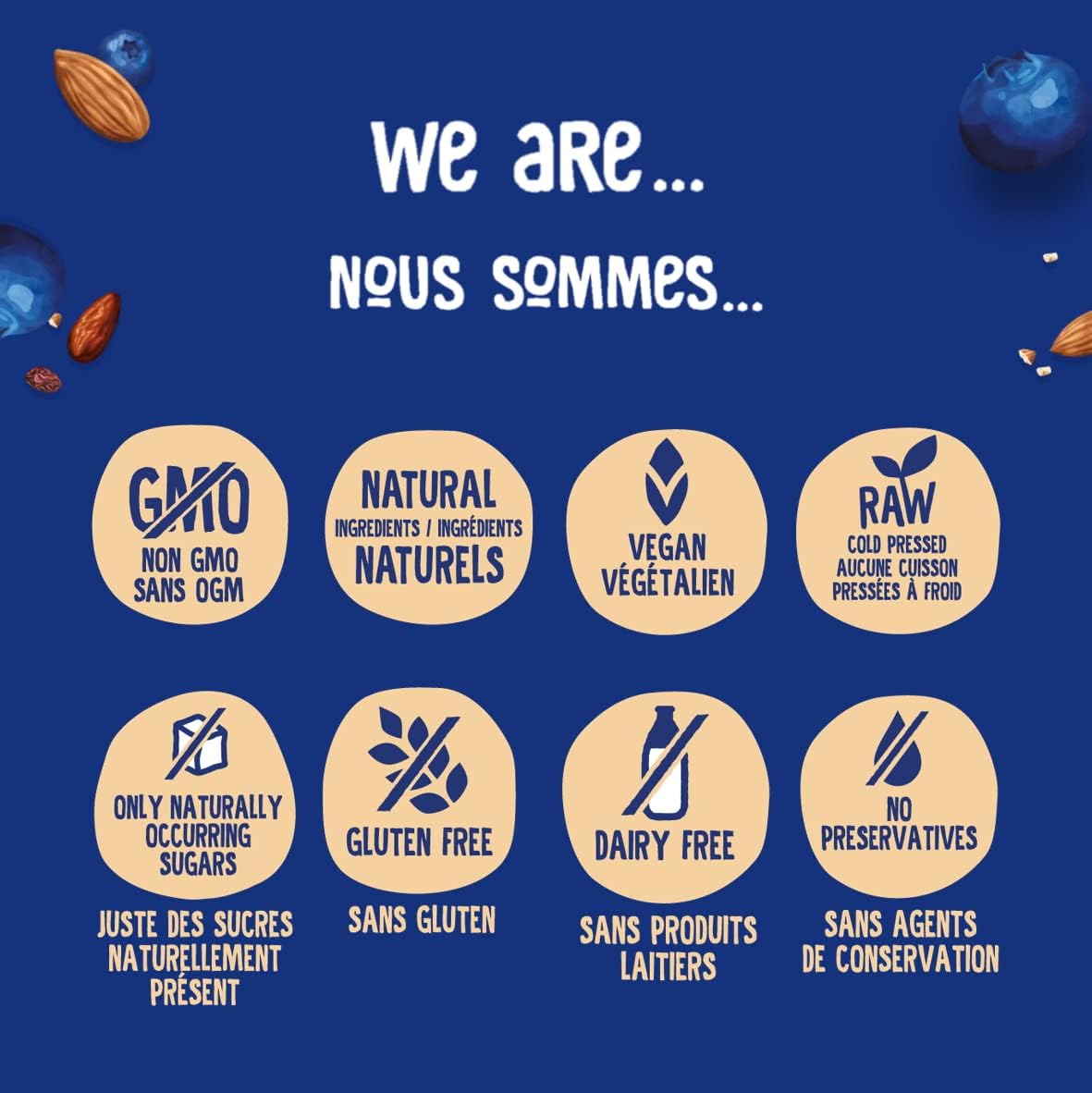 Nakd. Blueberry Muffin Bars Food Specification Labels image