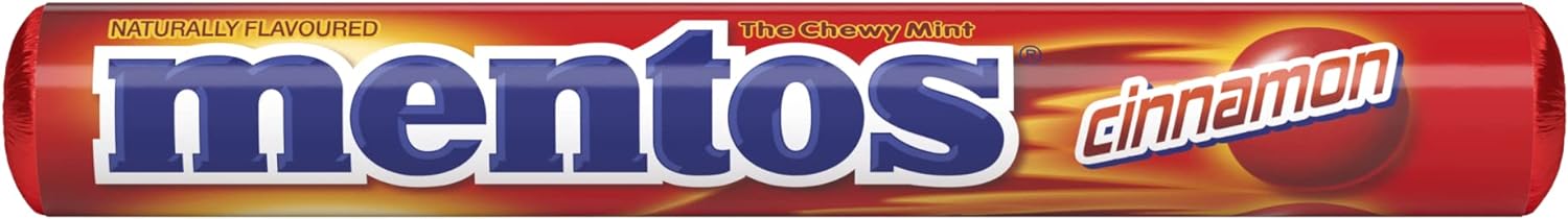 Mentos Cinnamon Chewy Mints, 37g/1.3 oz. Roll {Imported from Canada}