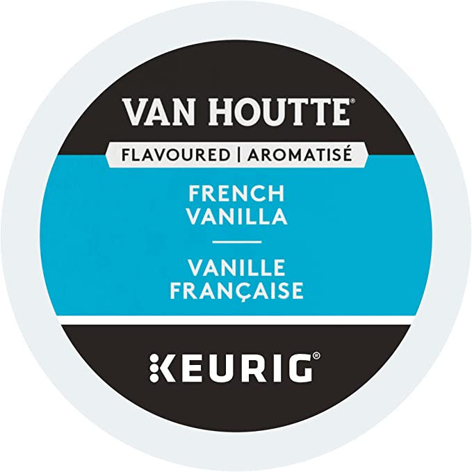 Van Houtte French Vanilla Flavored Light Roast Coffee, 24 K-Cups {Imported from Canada}