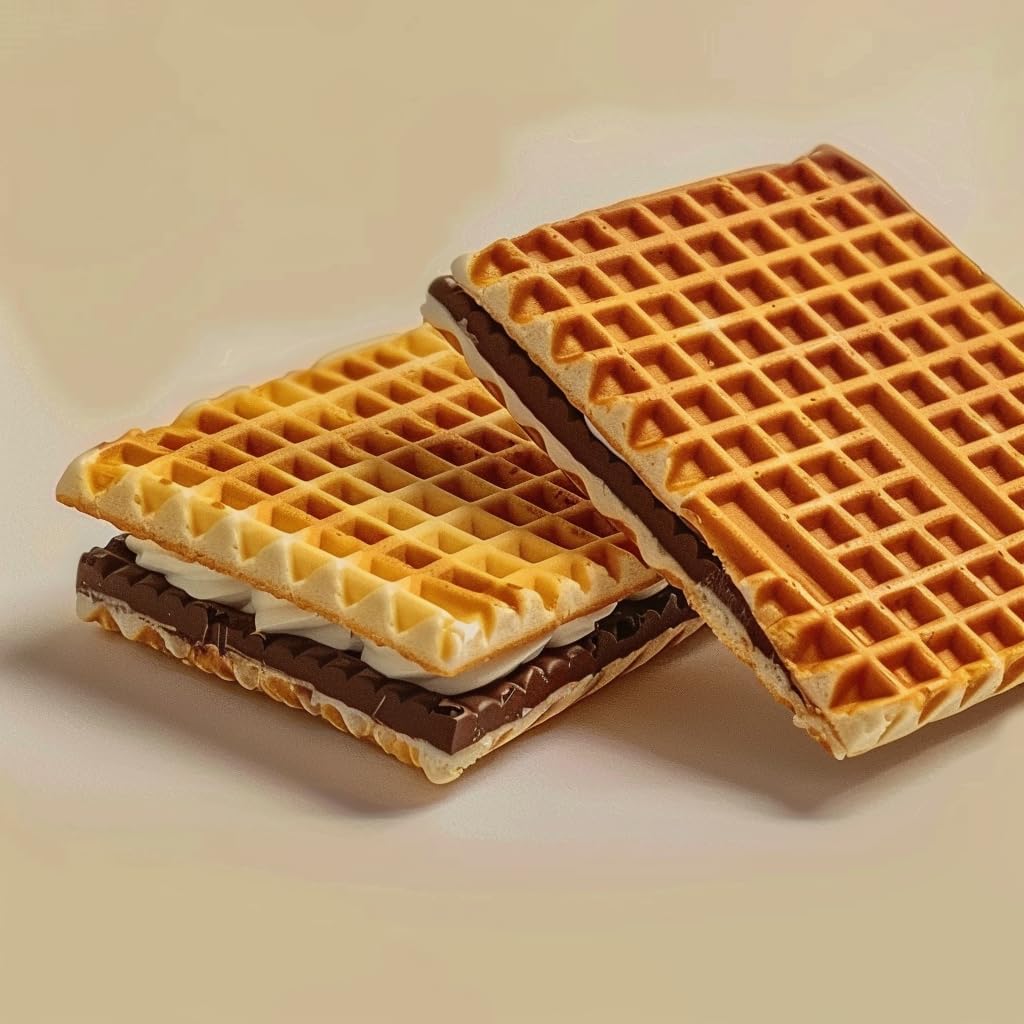 Napolitanke Chocolate Cream Wafers, 420g, picture of a wafer bar with chocolate cream filling.