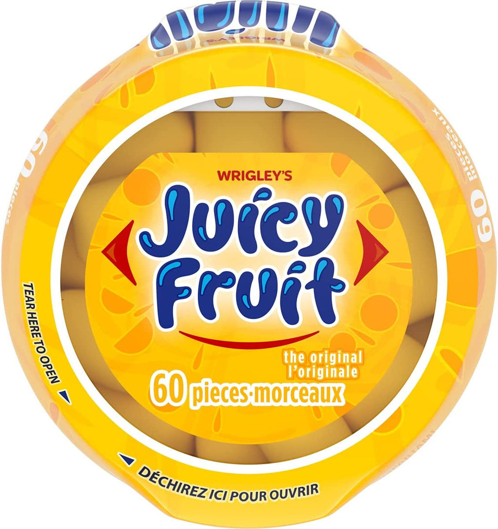 Juicy Fruit Fruity Chews Gum, Original, 60 pieces, (Imported from Canada)