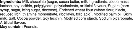 Twix Caramel Milk Chocolate Snack Size Cookie Bars (8x10g), 80g/2.8 oz - Ingredients Label