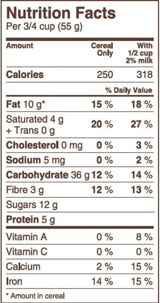 Jordans Morning Crisp Cereal, Dark Chocolate Dream, 500g/17.5 oz. Box(Imported from Canada)