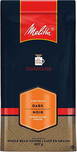 Melitta Dark Roast Whole Bean Coffee, 907g/32oz., Bag, {Imported from Canada}