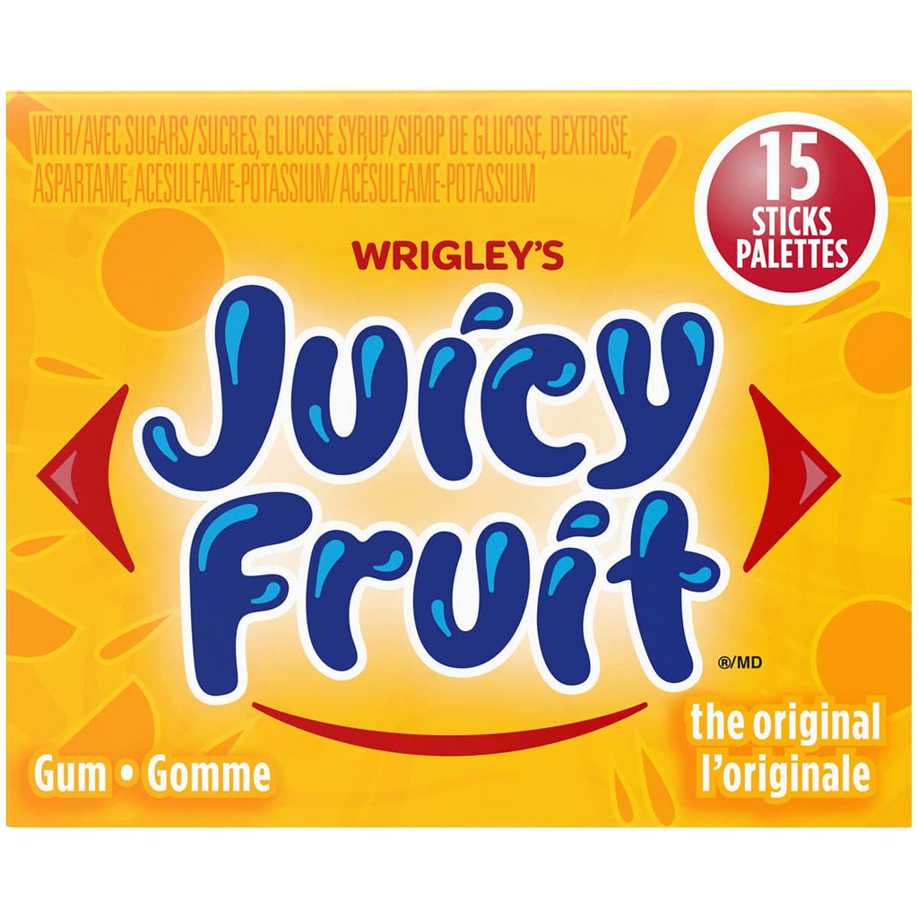 Wrigleys Juicy Fruit Original Stick Gum - 10x15/150ct {Imported from Canada}