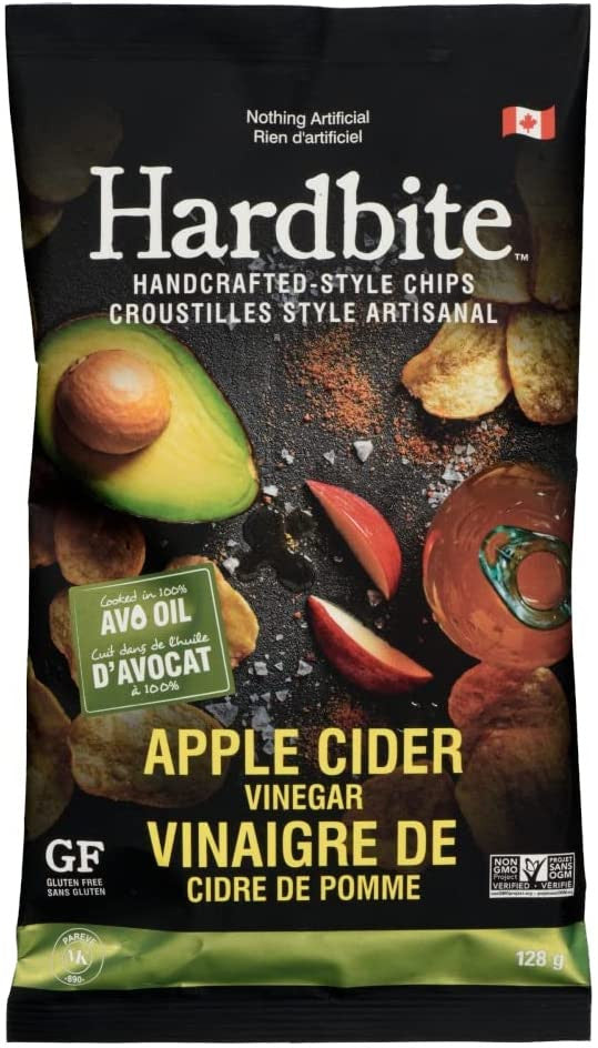 Hardbite Apple Cider Vinegar baked in Avocado Oil Chips, 128g/4.5 oz., {Imported from Canada}