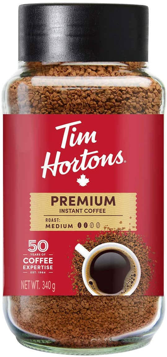 Tim Hortons Premium Instant Coffee, Medium Roast 340g/12 oz., {Imported from Canada}