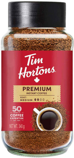 Tim Hortons Premium Instant Coffee, Medium Roast 340g/12 oz., {Imported from Canada}