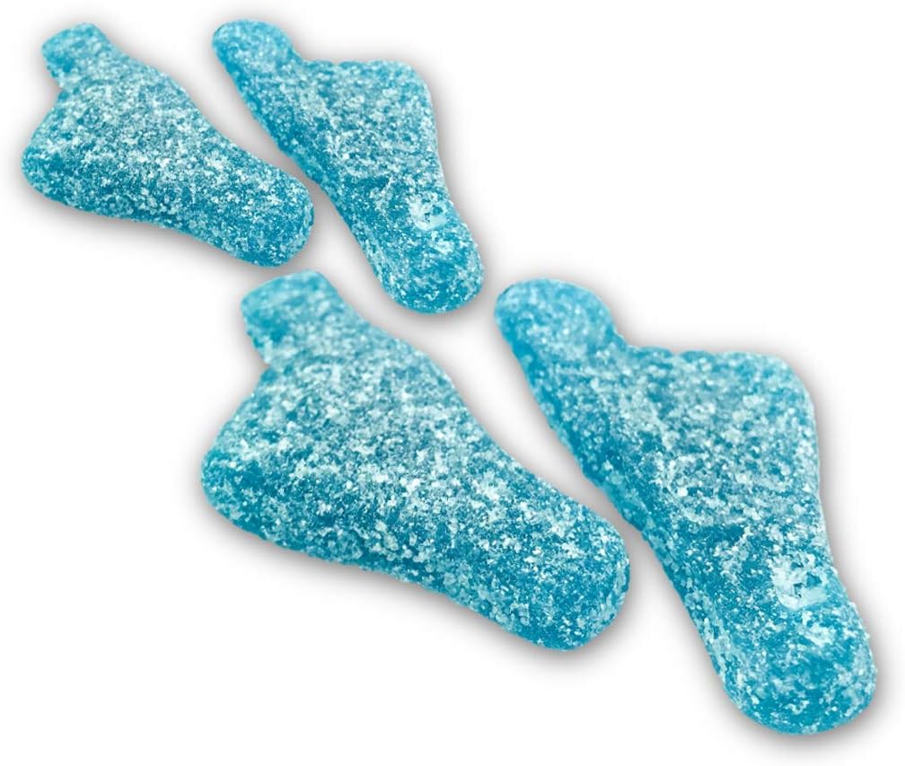 Cottage Country Sour Blue Foot Gummy Candy, 1kg/35.2 oz., Bag