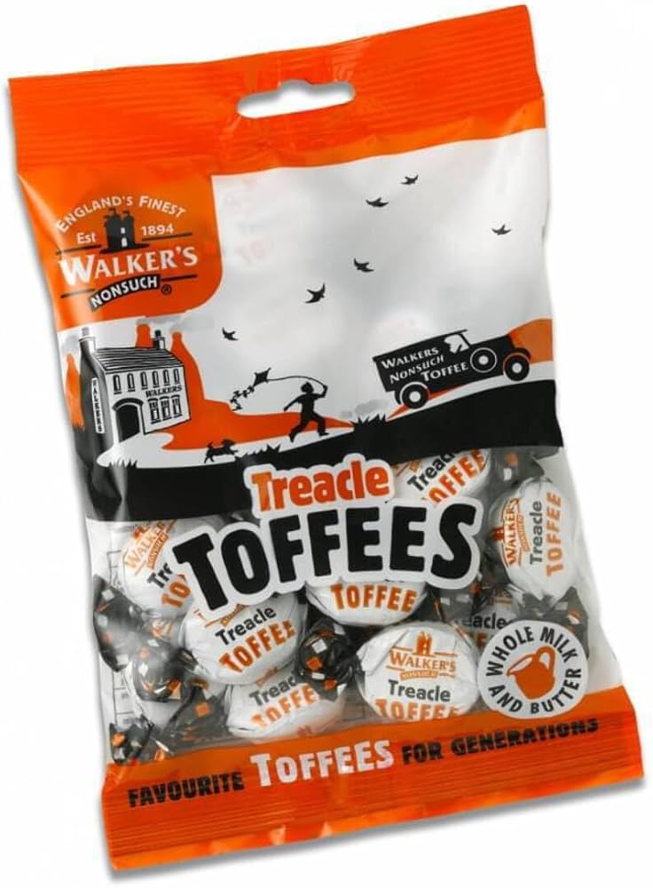 Walker's Nonsuch Treacle Toffees, 150g/5.3 oz., Bag, front of bag.