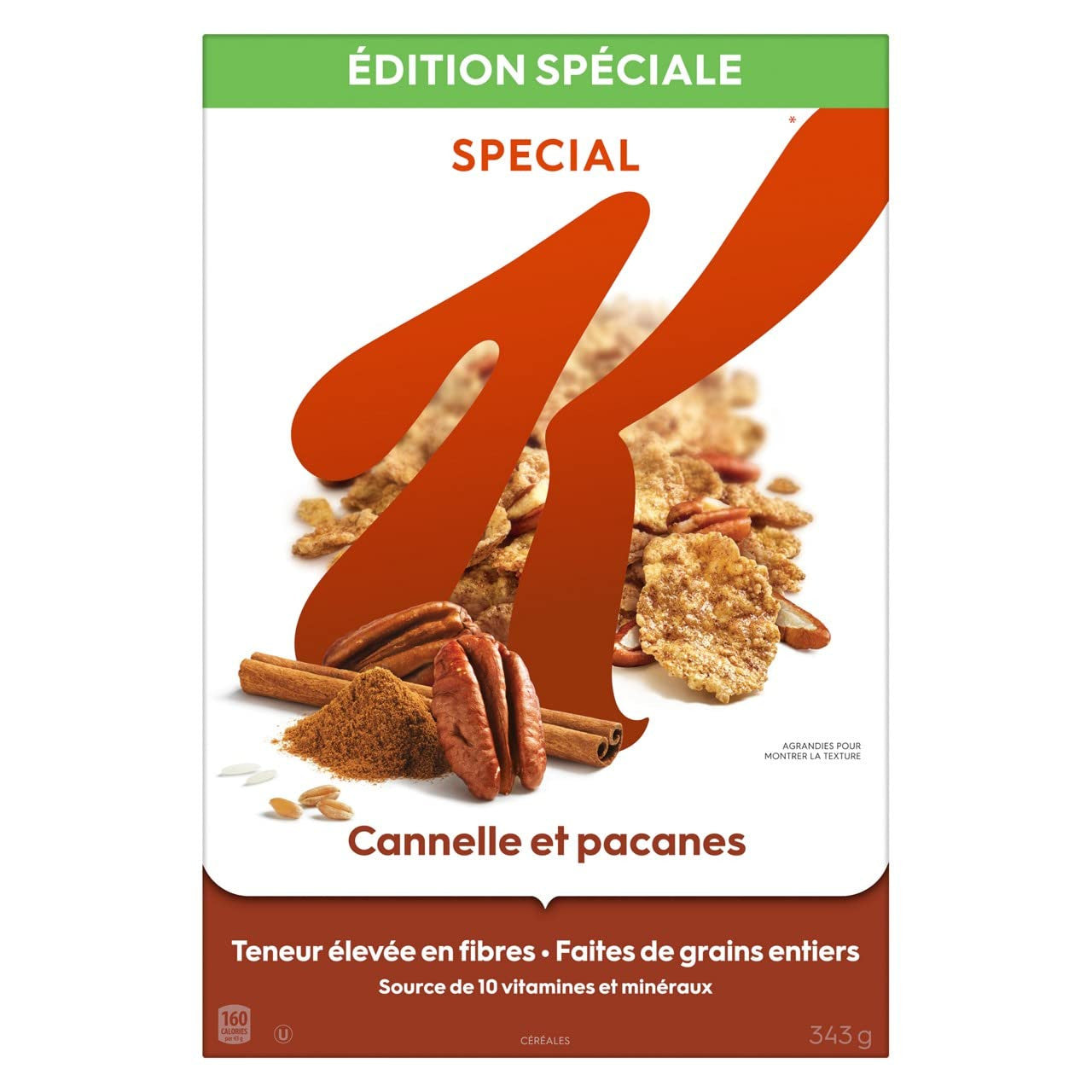 Kellogg's Special K Cinnamon Pecan Cereal, 343g/12 oz. Box