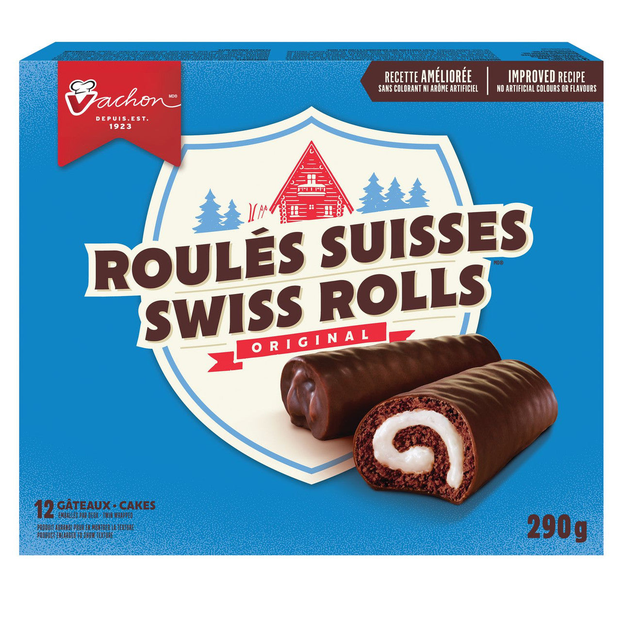 Vachon, Original Swiss Rolls Cakes 290g/10.2 oz, 12ct (Imported from Canada}