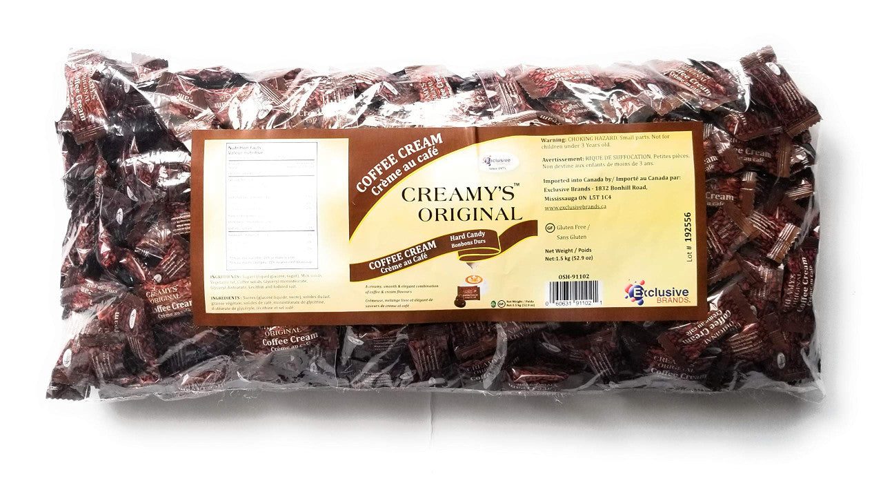 Exclusive Brands, Coffee Cream Hard Candy 1.5 kg/ 52.9 oz. {Imported from Canada}