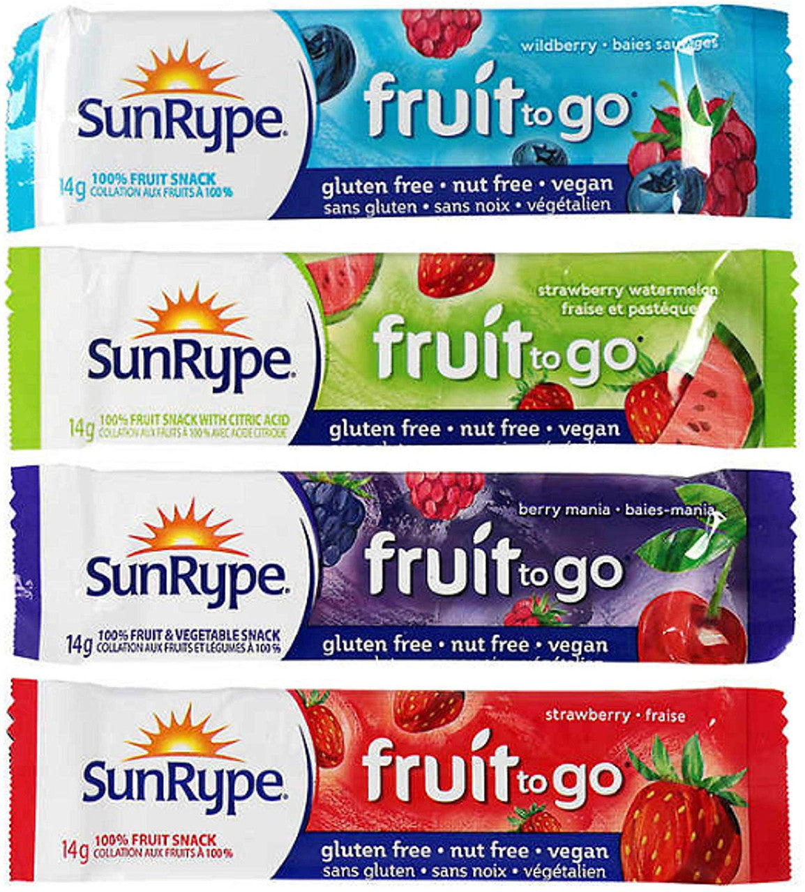 SunRype Fruit to Go (72ct)  14g (0.49 oz.) Snacks, {Imported from Canada}