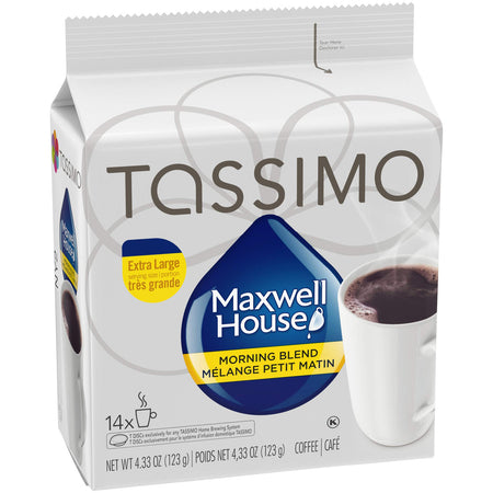 Tassimo Maxwell House Morning Blend Coffee, 14 T-Discs, 123G, (Imported from Canada)
