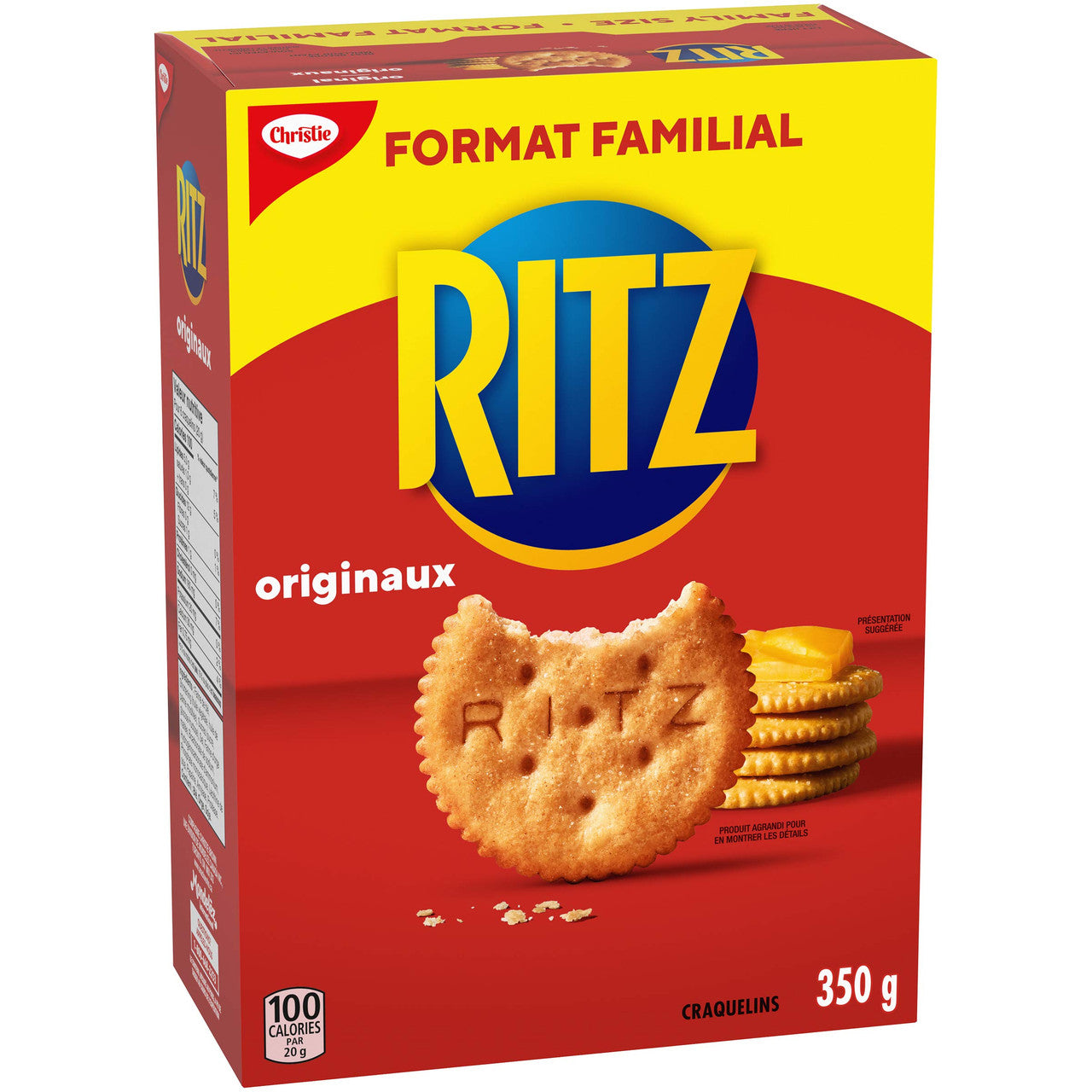 Ritz Crackers Original Snacks, Family Size, 350g/12.3 oz., Box, (12 Pack) {Imported from Canada}
