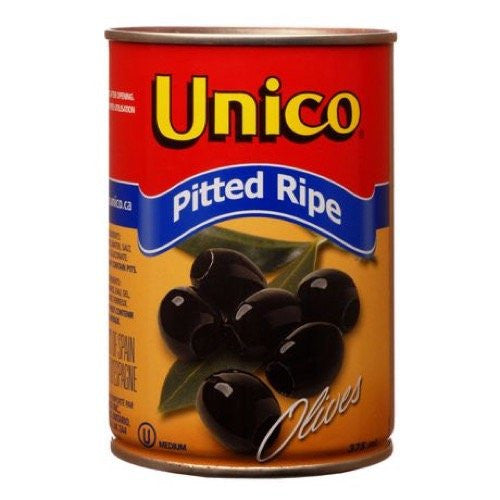 Unico Pitted Ripe Olives, 375ml/12.7 fl. oz., {Imported from Canada}