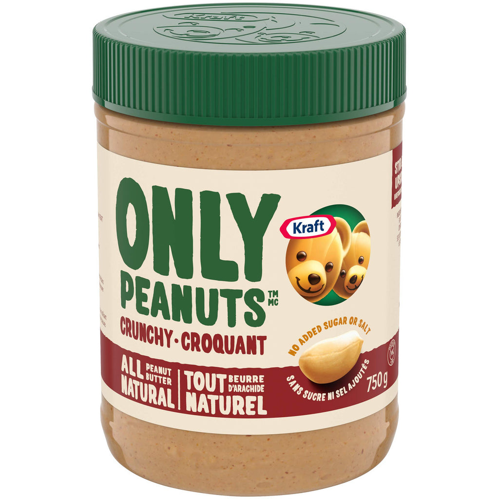 Kraft All Natural Crunchy Peanut Butter, 750g/26.5oz., {Imported from Canada}