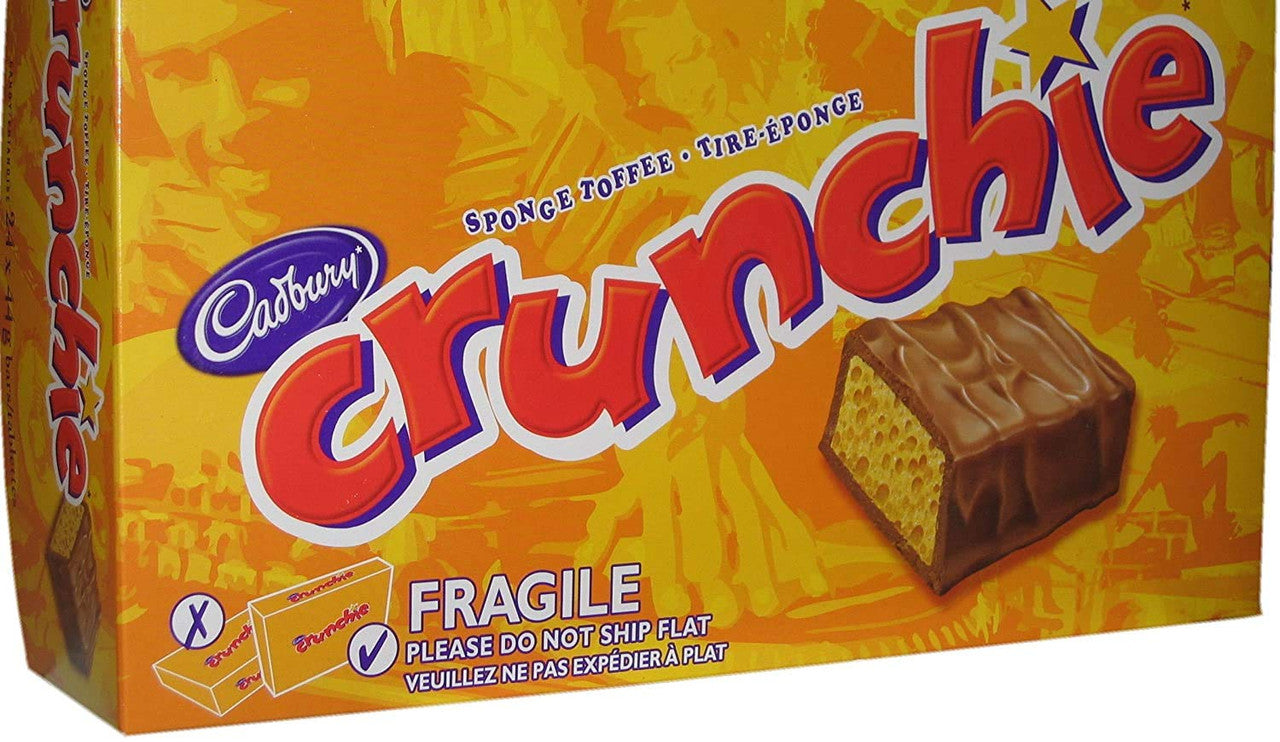 Cadbury Crunchie Chocolate Bars (24 pk) 44g/1.6 oz per Bar, {Imported from Canada}