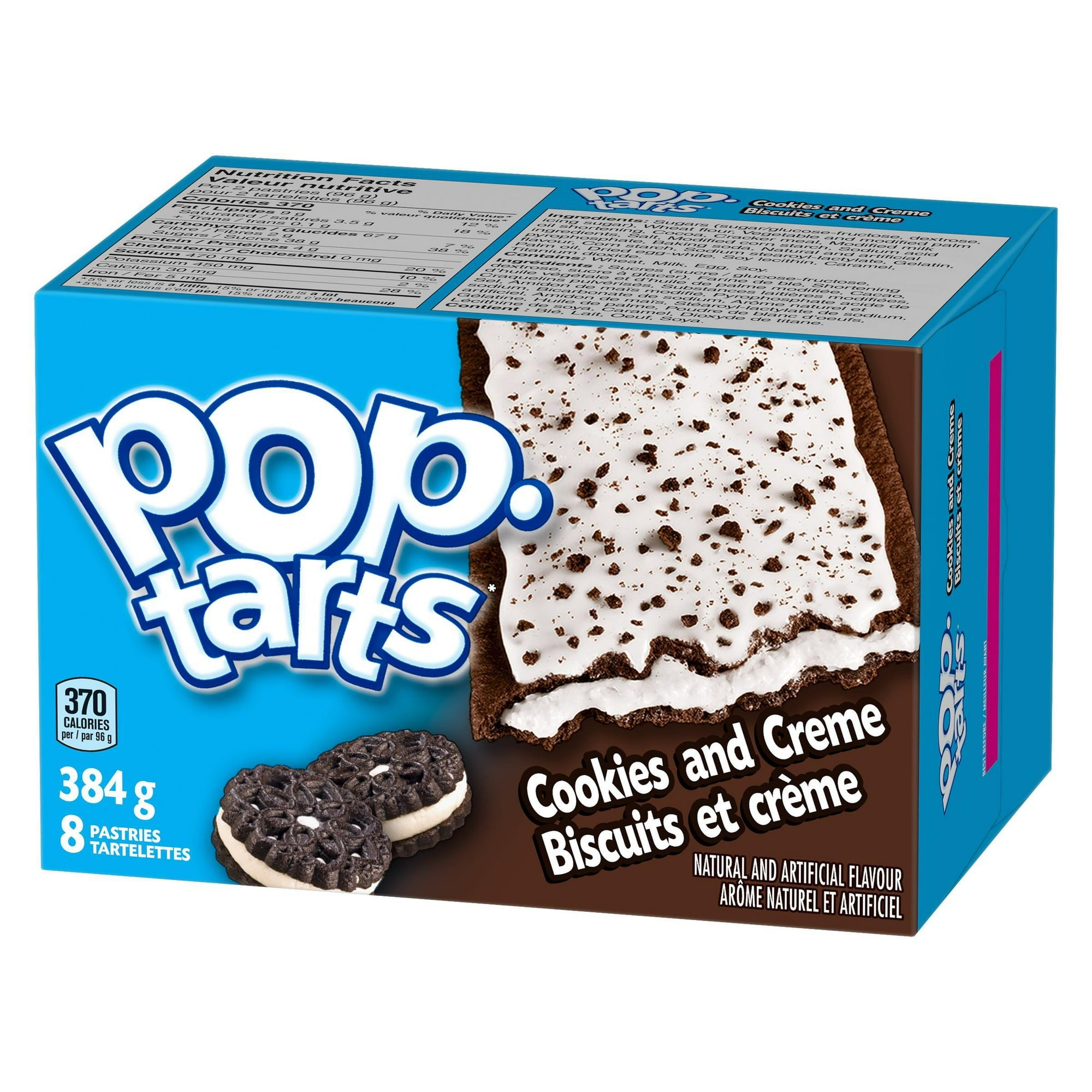 Kellogg's Pop-Tarts, Frosted Cookies and Creme Flavored, 8 pastries, 384g/13.5 oz.