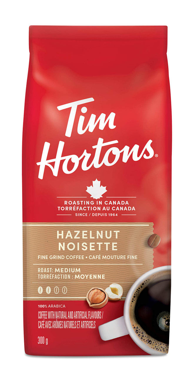 Tim Hortons Hazelnut Coffee - 300g/10.6 oz., (6pk) {Imported from Canada}
