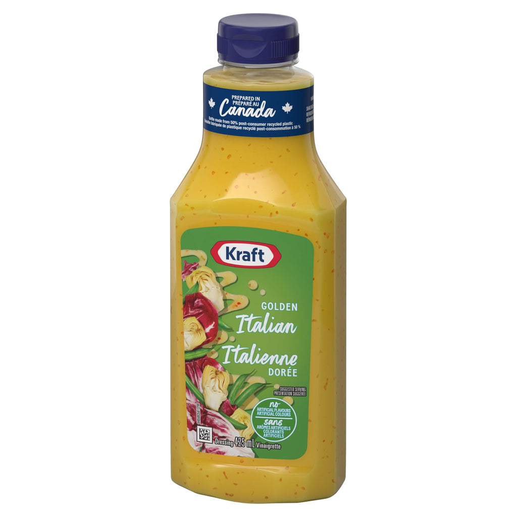 Kraft Golden Italian Dressing 425ml/14.4 oz., Bottle, front of bottle