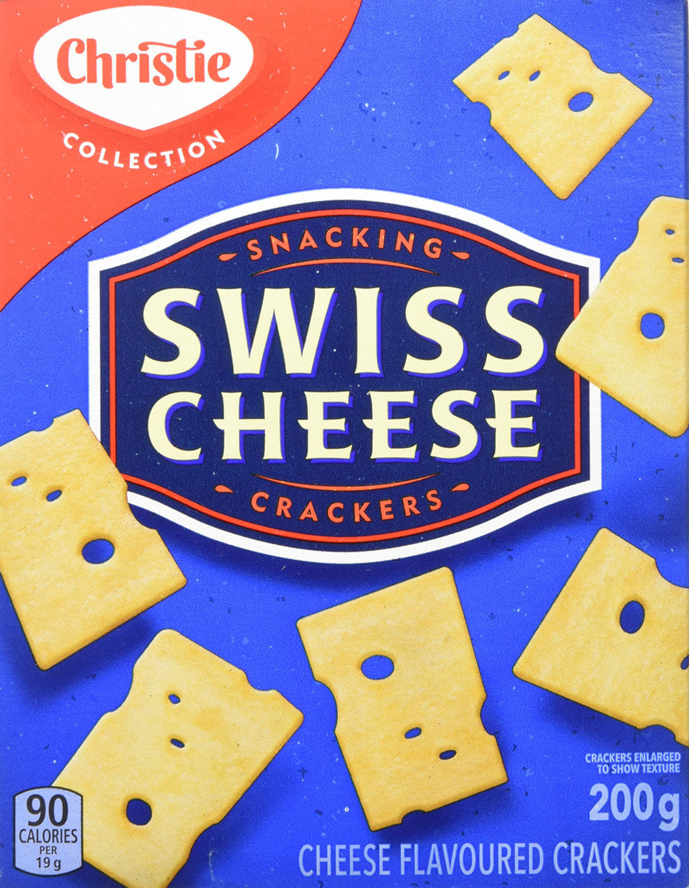 Christie Swiss Cheese Crackers, 200g/7.1oz., 6ct, {Imported from Canada}