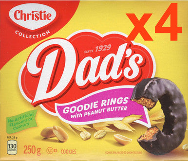 Dad's Original Goodie Ring Cookies with Peanut Butter 250g,  (4pk) {Canadian}