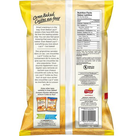 Lay's Original Oven Baked Potato Chips 180g/6.3oz (Imported from Canada)