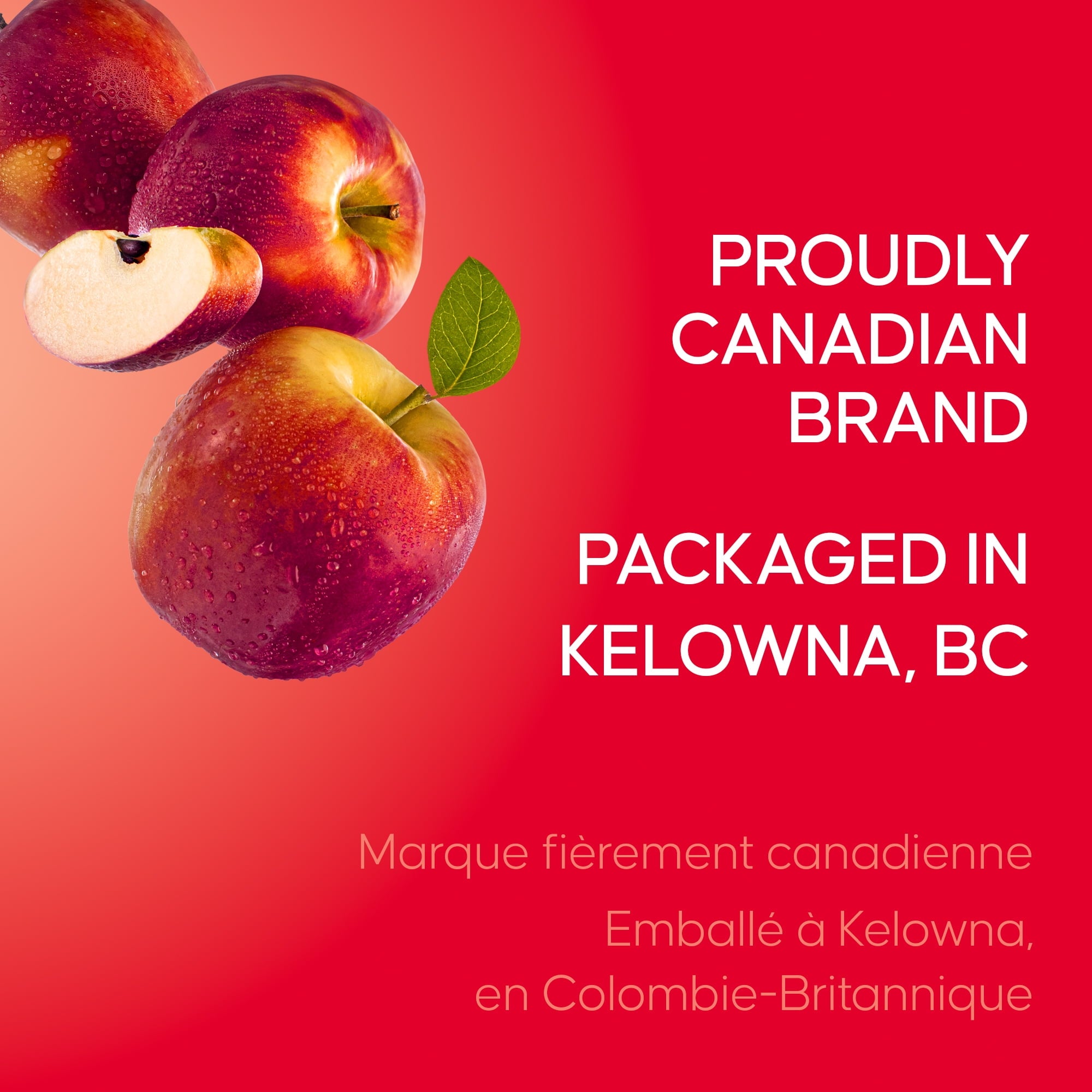 SunRype Fruit Juice, Ambrosia, Proudly Canadian Brand label