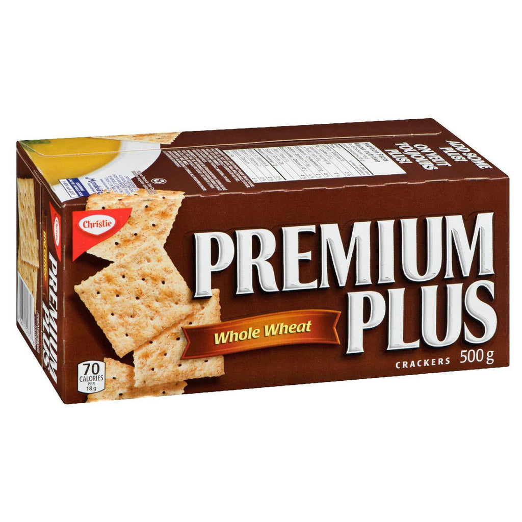 Christie Premium Plus Whole Wheat Crackers 500g/17.6oz (Imported from Canada)